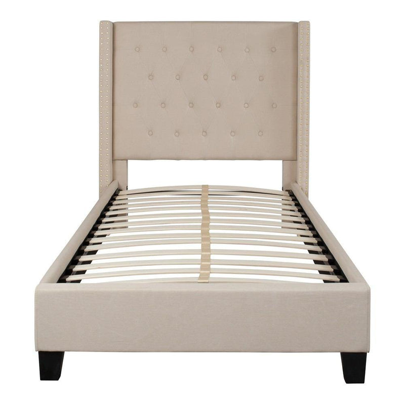 Flash Furniture Riverdale Twin Size Tufted Upholstered Platform Bed