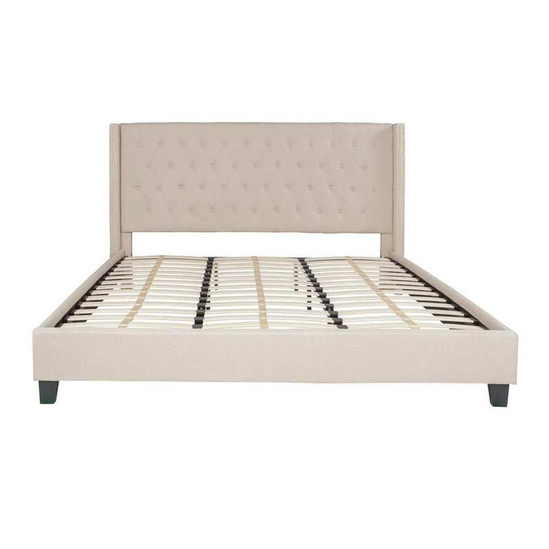 Flash Furniture Riverdale King Size Tufted Upholstered Platform Bed