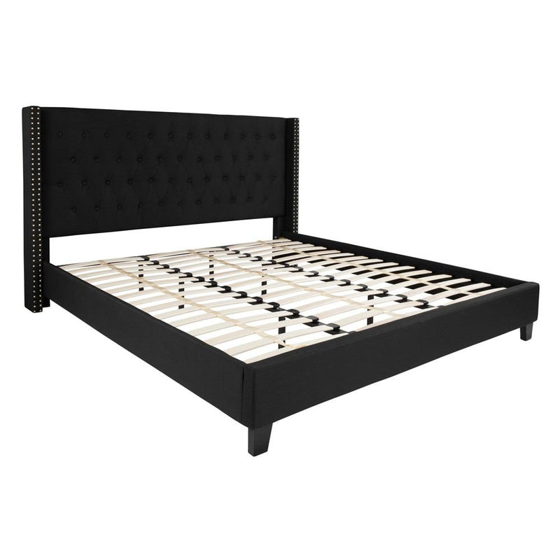 Flash Furniture Riverdale King Size Tufted Upholstered Platform Bed