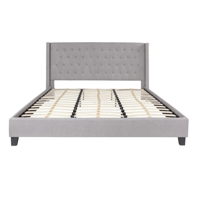 Flash Furniture Riverdale King Size Tufted Upholstered Platform Bed