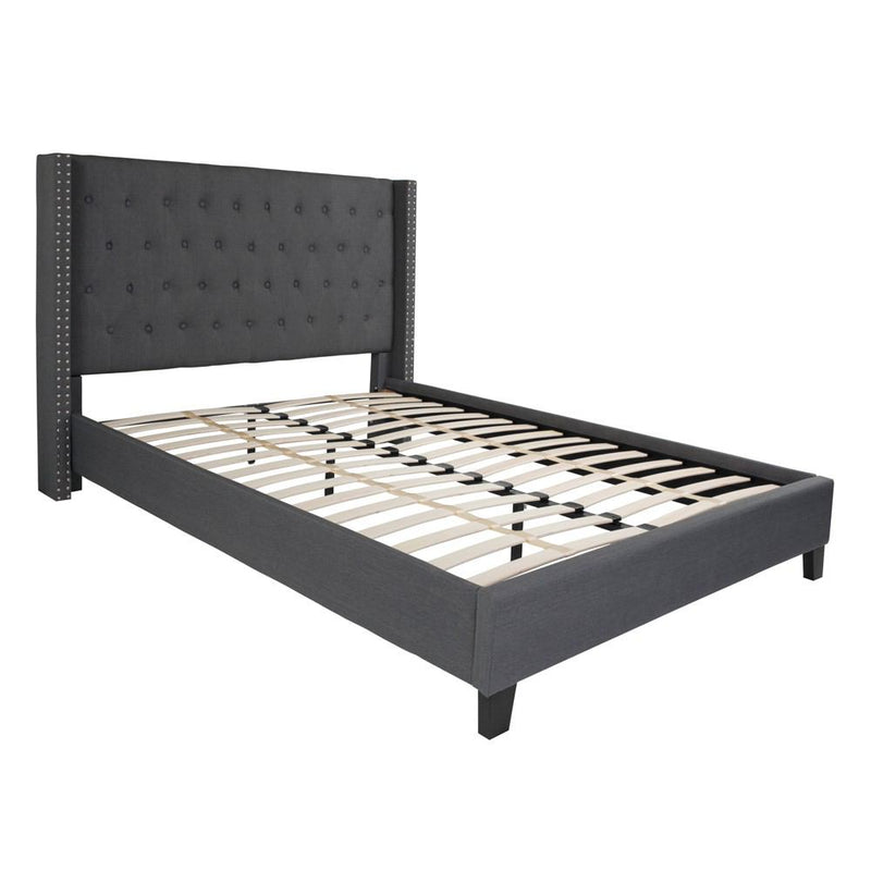 Flash Furniture Riverdale Queen Size Tufted Upholstered Platform Bed