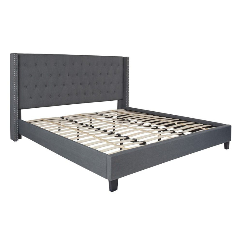 Flash Furniture Riverdale King Size Tufted Upholstered Platform Bed