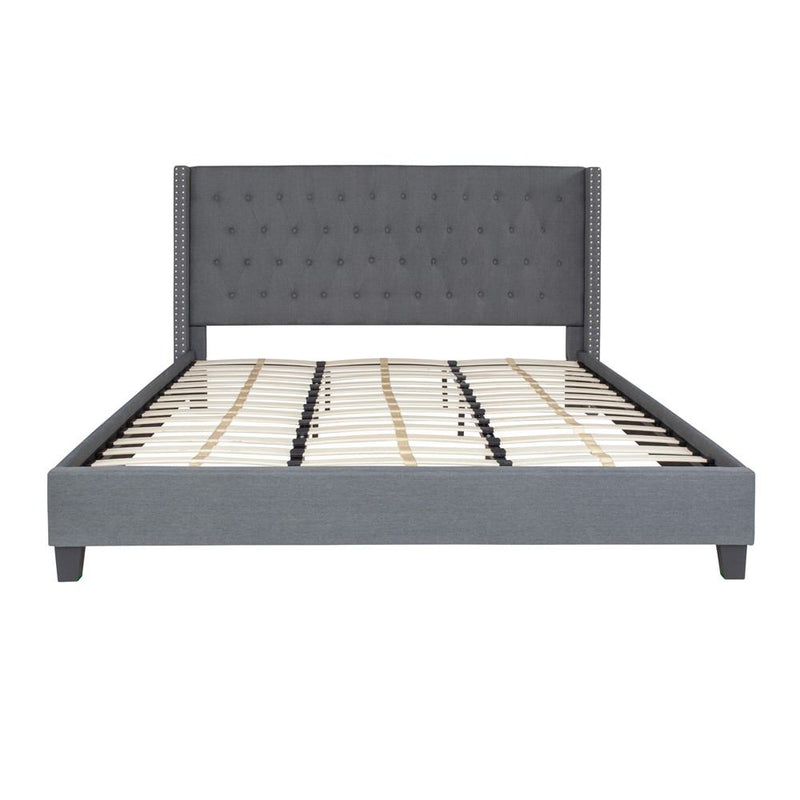 Flash Furniture Riverdale King Size Tufted Upholstered Platform Bed