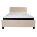 Flash Furniture Tribeca Queen Size Tufted Upholstered Platform Bed with Pocket Spring Mattress