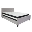 Flash Furniture Tribeca Queen Size Tufted Upholstered Platform Bed with Pocket Spring Mattress
