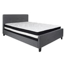 Flash Furniture Tribeca Queen Size Tufted Upholstered Platform Bed with Pocket Spring Mattress
