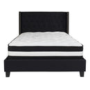 Flash Furniture Riverdale Full Size Tufted Upholstered Platform Bed with Pocket Spring Mattress