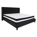 Flash Furniture Riverdale King Size Tufted Upholstered Platform Bed with Pocket Spring Mattress