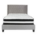 Flash Furniture Riverdale Full Size Tufted Upholstered Platform Bed with Pocket Spring Mattress