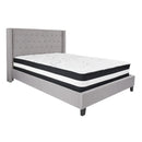 Flash Furniture Riverdale Queen Size Tufted Upholstered Platform Bed with Pocket Spring Mattress