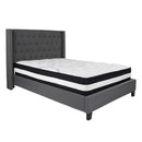 Flash Furniture Riverdale Full Size Tufted Upholstered Platform Bed with Pocket Spring Mattress