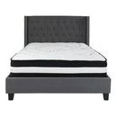 Flash Furniture Riverdale Full Size Tufted Upholstered Platform Bed with Pocket Spring Mattress