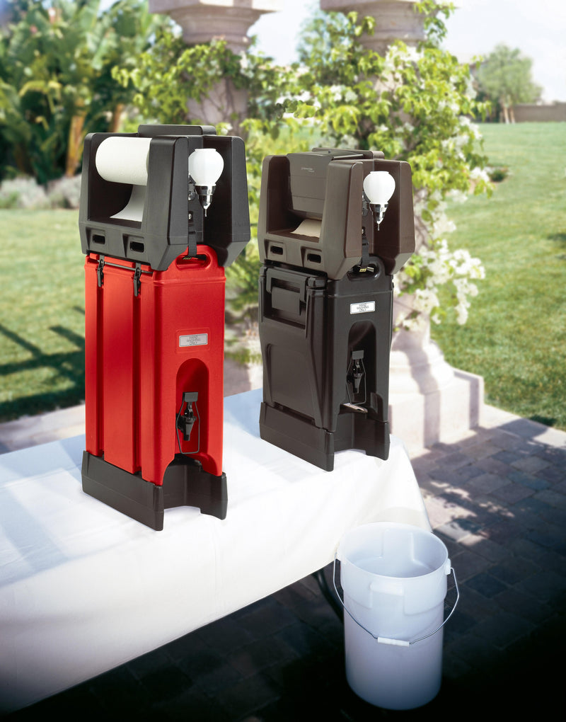 Cambro HWAPR-131 Dark Brown Handwashing Station with Paper Towel Roll Holder