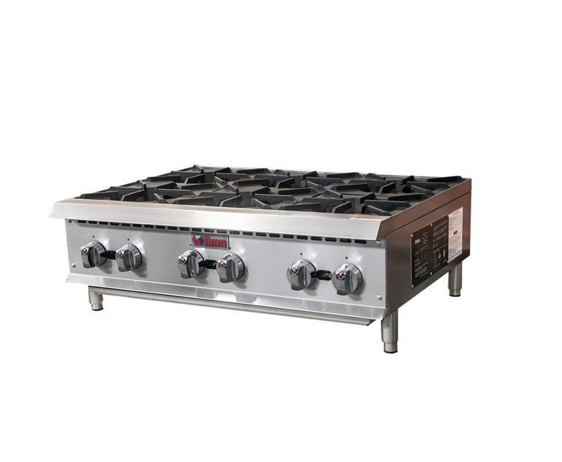 Ikon IHP-6-36 - Six Burner Gas Hot Plate - 150,000 BTU