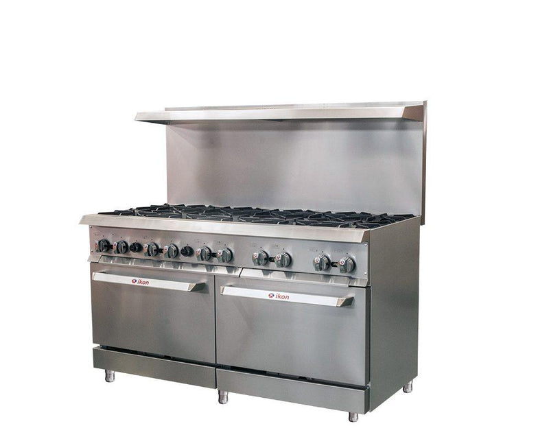 IKON - 60" Commercial Gas Range - 10 burners with oven - IR-10-60