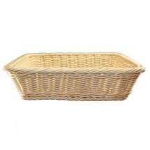 Thunder Group PLBN1410T 14" X 10" X 2" Hand-Woven Basket, Rectangular, Plastic