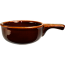 ITI OSC-15-H 12 Oz Caramel / Beige Onion Soup Crock with Handle