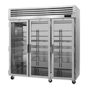 Turbo Air 77.75" Wide Three-Section Stainless Steel Reach-In Heated Cabinet