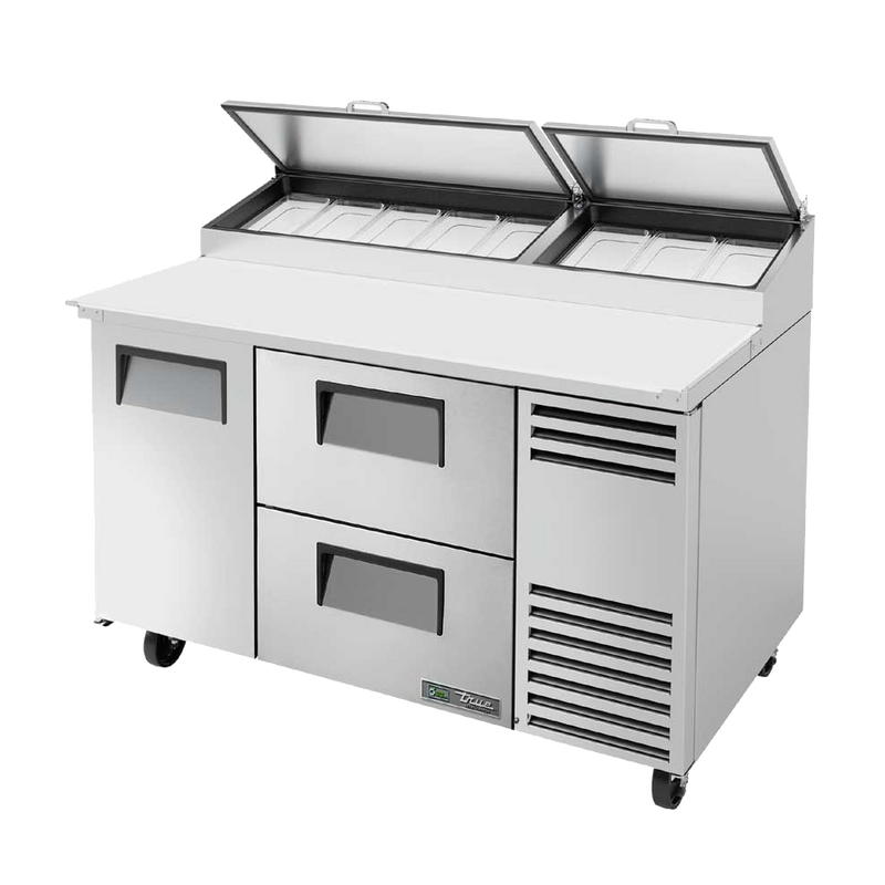 True Stainless Steel Two Section Two Drawers 60" W Pizza Prep Table