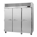 Turbo Air 77.75" Wide Three-Section Stainless Steel Reach-In Heated Cabinet