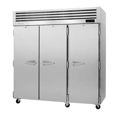 Turbo Air 77.75" Wide Three-Section Stainless Steel Reach-In Heated Cabinet