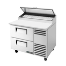True Stainless Steel One Section Two Drawers 44" W Pizza Prep Table