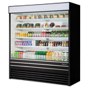 Turbo Air 48.3 Cubic Feet Black Vertical Open Display Merchandiser