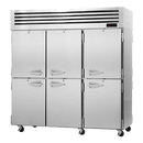 Turbo Air 77.75" Wide Three-Section Stainless Steel Pass-Thru Heated Cabinet