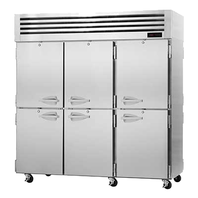 Turbo Air 77.75" Wide Three-Section Stainless Steel Pass-Thru Heated Cabinet