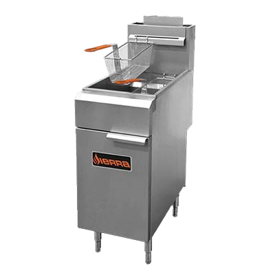 Sierra Stainless Steel Full Pot Gas Fryer 35-40 lbs. Capacity