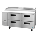 Hoshizaki Stainless Steel Two Section 67" Pizza Prep Table