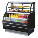 Turbo Air Black Exterior Merchandiser Combination Case With Refrigerated Top Shelf