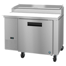 Hoshizaki Stainless Steel One Section Refrigerated Pizza Prep Table 46" Wide With One Solid Hinged Door