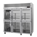 Turbo Air 77.75" Wide Three-Section Stainless Steel Reach-In Heated Cabinet