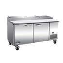 IKON Stainless Steel Two Section Two Door Pizza Prep Table 70.8"W