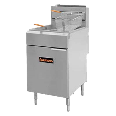Sierra Stainless Steel Natural Gas Full Pot Fryer 75-80 lbs. Capacity