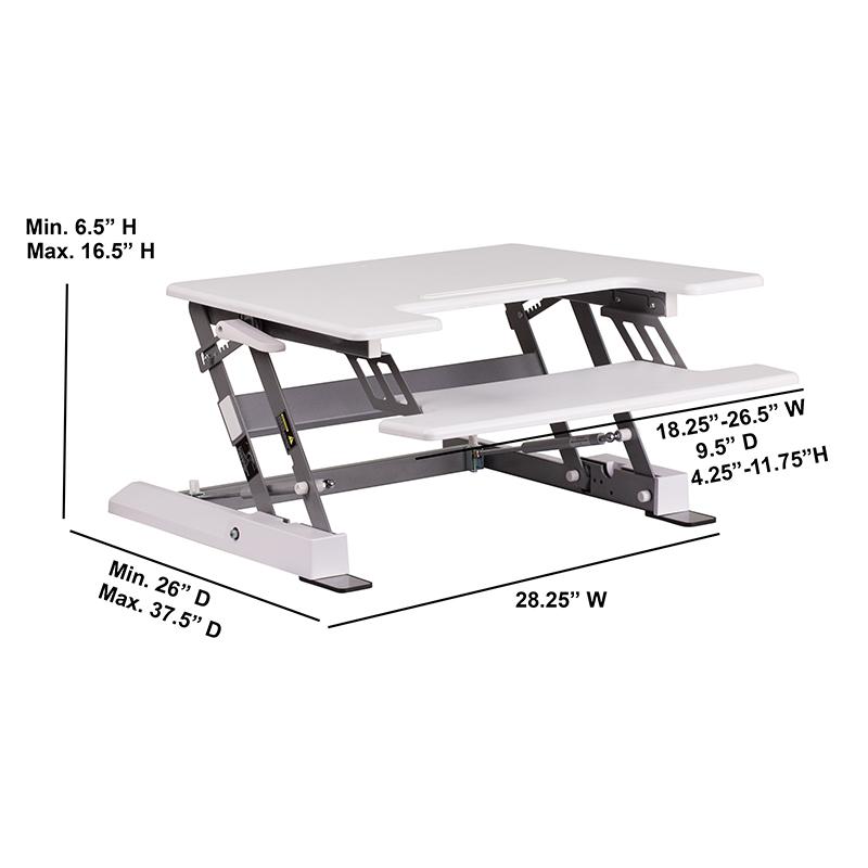 HERCULES Series 28.25''W Sit / Stand Height Adjustable Ergonomic Desk by Flash Furniture