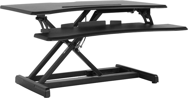 HERCULES Series 30.25"W Black Sit / Stand Height Adjustable Ergonomic Desk by Flash Furniture