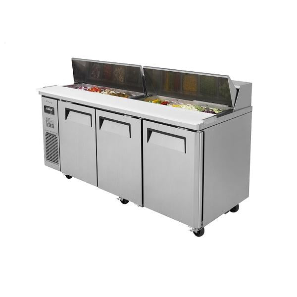 Turbo Air JST-72-N 72" 3 Door Sandwich Prep Table (Side Mount)