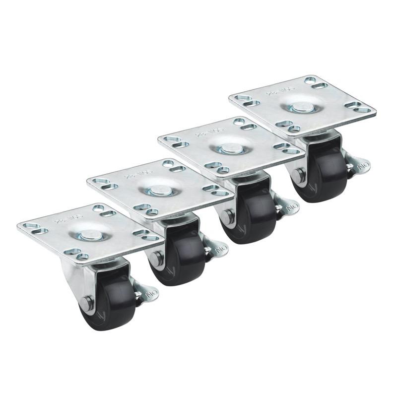 Krowne 28-110S 2" Low Profile Plate Caster With Swivel And Brake
