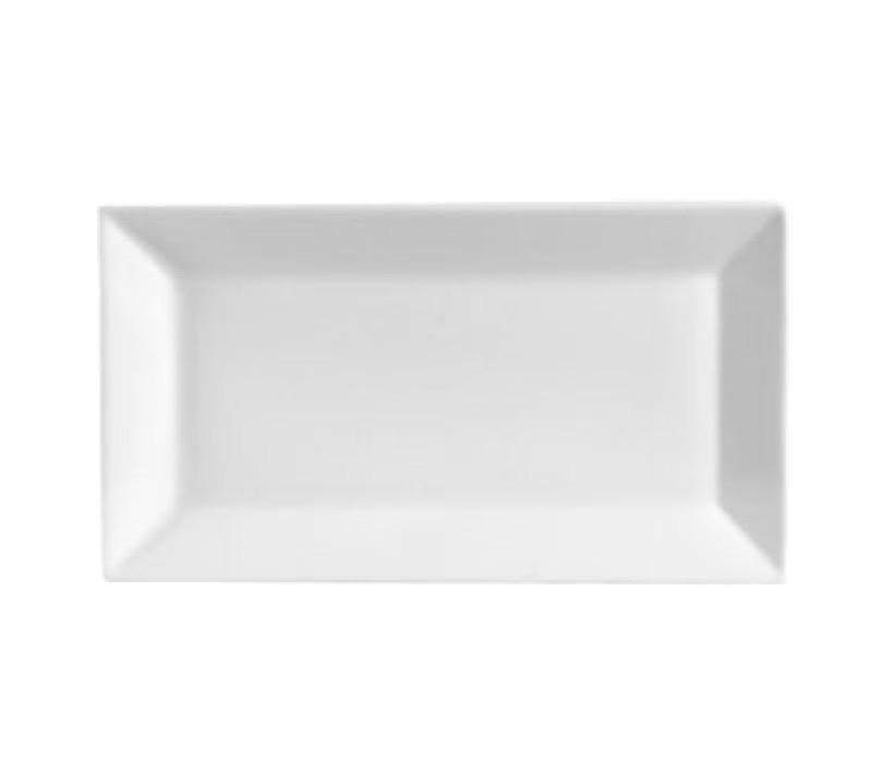 CAC China KSE-13 Kingsquare 11 1/2" x 6 1/4" Platter (One Dozen) - White