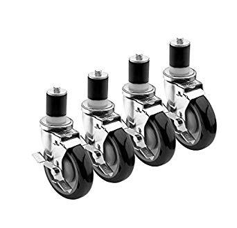 5" Push-In Table Casters w/Brakes (Set of 4) SLWTC005B