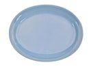 CAC China L-14NR-LBU Las Vegas 13 1/4" x 10 1/8" Platter (One Dozen) - Light Blue