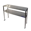 12" x 96" Stainless Steel Double Over-Shelf ADBS12X96