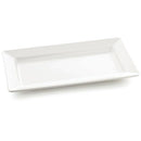 Tablecraft M2213 22"X12.75" White Rectangular Melamine Tray