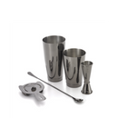 Mercer M37101BK Basic Cocktail Shaker Set in Black Finish