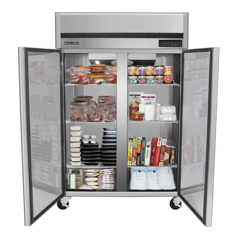 MCFT-49FDHC Reach-In Freezer, Double Door, Top Mount