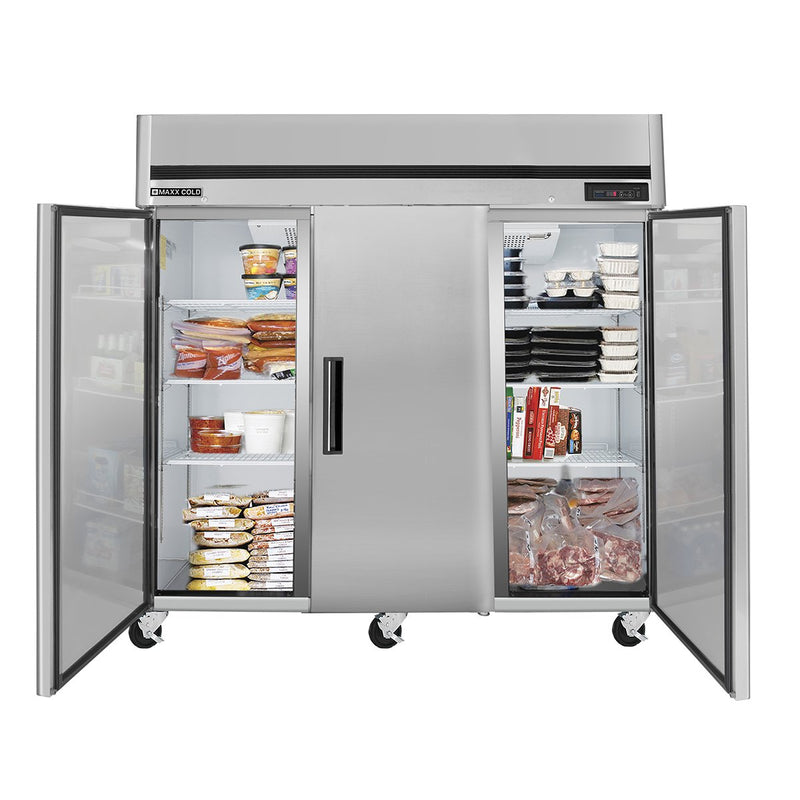 MCFT-72FDHC Reach-In Freezer, Triple Door, Top Mount