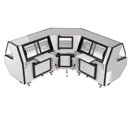 Pro-Kold MCRU-52-WC Curved Glass Corner Connection Unit Refrigerated Fresh Meat Display Case - REMOTE CONDENSING UNIT, NOT INCLUDED