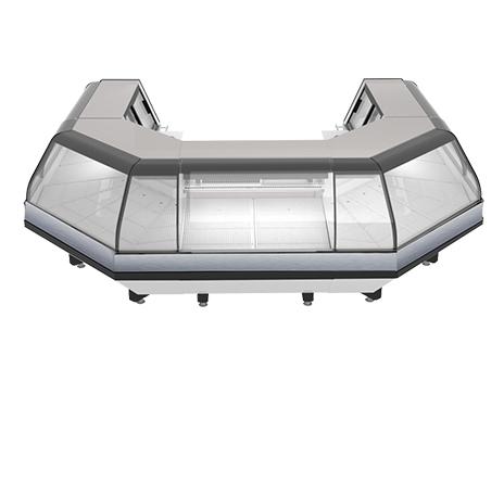 Pro-Kold MCRU-52-WC Curved Glass Corner Connection Unit Refrigerated Fresh Meat Display Case - REMOTE CONDENSING UNIT, NOT INCLUDED